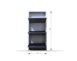 Metallic Shoes Rack 3 Door